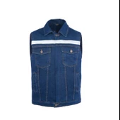 Kot İş Yeleği Kapitoneli Myform 9129 Sona Denim 12 Ons Renk Mavi - 4
