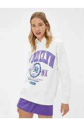 4WAL10089IK Koton Kadın Sweat EKRU - 1