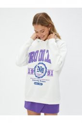 4WAL10089IK Koton Kadın Sweat EKRU - 7