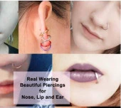 Küpe Kulak Dudak Burun Çelik Piercing Gri Kadın Erkek İthal 316 L Paslanmaz - 3