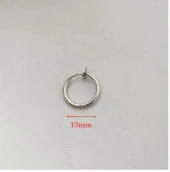 Küpe Kulak Dudak Burun Çelik Piercing Gri Kadın Erkek İthal 316 L Paslanmaz - 5