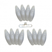 12 Adet Mini Temizlenmiş Mürekkep Balığı (Kalamar) Kemiği 6 cm + Tutacak - 1