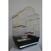 Petistera 3 Kapılı Çekmeceli Galvaniz Kuş Kafesi 67X42X32 cm - 1