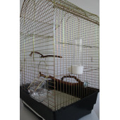 Petistera 3 Kapılı Çekmeceli Galvaniz Kuş Kafesi 67X42X32 cm - 3
