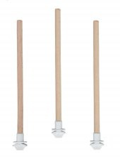 3 Adet Pürüzsüz Ahşap Muhabbet Kuşu Tüneği - 25 cm - 1