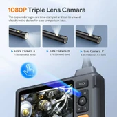 DEPSTECH Üç Lensli Endüstriyel Endoskop Kamera 1080P Boroskop - 15m - 3