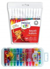 keçeli ve pastel boya seti 12 renk kutulu - 1