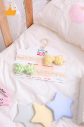Babyhola Kız Bebek 2li Saç Bandı Bandana Set Yeşil-Sarı 1704 - 1