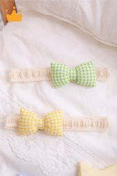 Babyhola Kız Bebek 2li Saç Bandı Bandana Set Yeşil-Sarı 1704 - 4