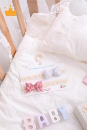 Babyhola Kız Bebek 2li Saç Bandı Bandana Set Kırmızı-Gri 1705 - 1