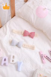 Babyhola Kız Bebek 2li Saç Bandı Bandana Set Kırmızı-Gri 1705 - 3