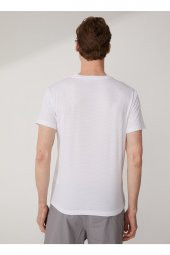 O Yaka Armürlü Beyaz Erkek T-shirt Ts1014000278 thumbnail 4