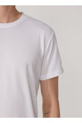 O Yaka Armürlü Beyaz Erkek T-shirt Ts1014000278 thumbnail 5