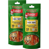 Freshy Chicky Twists Tavuklu Köpek Ödül Çubuk Mama 2 X 90 gr. (2 Adet) - 1