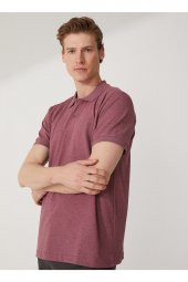 Polo Yaka Armürlü Koyu Bordo Erkek T-shirt Ts1014000271 - 1