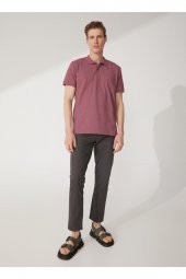 Polo Yaka Armürlü Koyu Bordo Erkek T-shirt Ts1014000271 - 2