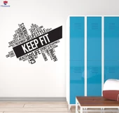 Dekorasyon Duvar Sticker Spor Salonu Fitness Merkezi Ev Güzellik Salonu Spa Kelimeler Bulut Çıkartmaları - 1