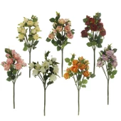 1 Demet 50cm Yapay Çiçek 5 Dallı Gül - 1