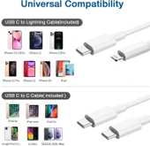 Apple Iphone Tüm Serilerle Uyumlu Hızlı Şarj Aleti Kablo Adaptör 5 6 7 8 X 11 12 13 14 Pro Max Plus (20W Type-C Çıkışlı) - PD20L - 7