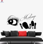 Dekorasyon Duvar Sticker Kirpik Göz Makyaj Sanatçısı Fırçalar Güzellik Salonu Çıkartmalar Benzersiz Hediyelik - 1