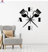 Dekorasyon Duvar Sticker Güzellik Salonu Stilisti Saç Berber Araçları Saç Kesimi Çıkartmaları - 1