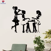 Dekorasyon Duvar Sticker Güzellik Salonu Kuaför Manikür Tırnak Moda Modeli Kız Çıkartmalar Benzersiz Hediyelik - 1