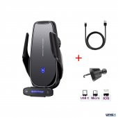 Winex Q9 15W Sensörlü Araç İçi Kablosuz Hızlı Şarj Aleti ve Telefon Tutucu - 2