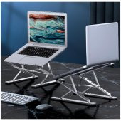 Coofbe Alüminyum Çift Katmanlı Yükseklik Ayarlı Taşınabilir Laptop Standı Tablet Notebook Standı Kaymaz Pad - 1