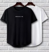 NO 601  2Lİ  Basic Slim Fit Oval Kesim Cepsiz Bisiklet Yaka T-shirt - 1