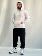 NO 601  UNİSEX DESENSİZ 2 İPLİK ŞARDONLU KAPŞONLU SWEAT - 1
