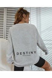 NO 601  YAZILI UNİSEX KAPŞONLU SWEAT - 1
