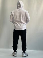NO 601  UNİSEX DESENSİZ 2 İPLİK ŞARDONLU KAPŞONLU SWEAT - 4
