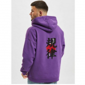 NO 601  MOR KAPŞONLU Japon Yazılı Baskılı Unisex Sweatshirt - 2