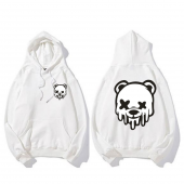 NO 601  BEYAZ KAPŞONLU baskılı oversize unisex sweatshirt - 3