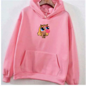 NO 601  Powerpuff Girls Baskılı Kışlık Kapşonlu Sweat - 1