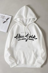 NO 601  yazılı oversize unisex kapşonlu sweat - 1