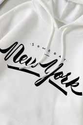 NO 601  yazılı oversize unisex kapşonlu sweat - 2