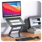 Coofbe Alüminyum Katlanabilir Taşınabilir Yükseklik Ayarlı Notebook Standı Tablet Standı Masası - 5