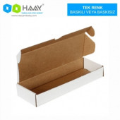 HAAY AMBALAJ 24x8x3,5 Cm Beyaz E-ticaret Kargo Kutusu (50 Adet) - 3