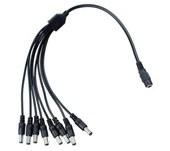 8li DC Power Jack Çoklayıcı Kablo (1 Dişi Uç/ 8 Erkek Uç ) thumbnail 1