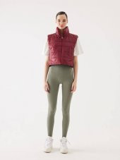 Crop Bordo Şişme Yelek - 1