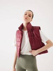 Crop Bordo Şişme Yelek - 3