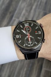 Daniel Klein DKISTE579 Siyah Renk Deri ve  Metal Çift Kordonlu Akıllı Kol Saati - 4
