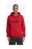 Puma ESS Big Logo Hoodie Erkek Sweatshirt Kırmızı S-XL - 3