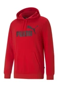 Puma ESS Big Logo Hoodie Erkek Sweatshirt Kırmızı S-XL - 1