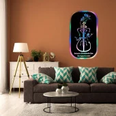 Veraart Işıklı Kişiselleştirilebilir  Müzik Temalı Tablo Kadın Figürlü Dekoratif Gece Lambası 43 cm - 7