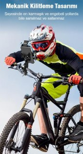 Coofbe Sarsıntı Önleyici Otomatik Kilitli Gidon Motosiklet Tutucu Bisiklet Tutucu Scooter Tutucu Yatay Dikey - 7