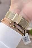 Daniel Klein DKISTE385 Gold Renk Kadın Kol Saati Ve Bileklik - 5