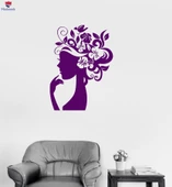 Dekorasyon Duvar Sticker Güzellik Salonu Kadın Spa Saç Berber Stilist Çıkartmalar Benzersiz Hediyelik - 1