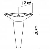 Aspen Lüks Mobilya Kanepe Sehpa Puf Koltuk Ayağı 20 cm Kahverengi Ahşap Desenli Baza Ayak (4 ADET) - 7